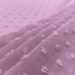 Tissu <span class=keywords><strong>en</strong></span> mousseline de soie 100% Polyester, nouvelle mode, sensation de mains, couleur unie, 50d * 50d, coupe fleur, Clip à pois, <span class=keywords><strong>crêpe</strong></span> <span class=keywords><strong>pour</strong></span> robe/ - Product Image 3