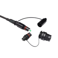 Kabel Drop datar luar ruangan FTTH serat optik kabel Drop MINI SC Adapter MPO kabel patch