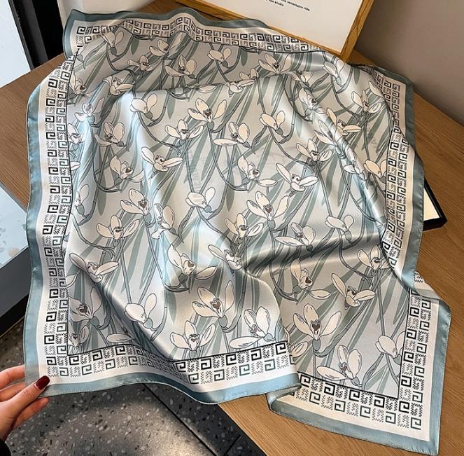 Custom Digital Printed Silk Square Scarf