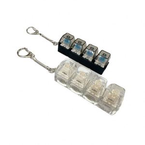 เครื่องทดสอบสวิตช์คีย์บอร์ดแบบกลไกพร้อมไฟ 4 ปุ่ม สำหรับคลายเครียด ของเล่นพวงกุญแจบีบคลายเครียด - Product Image 5