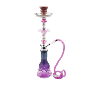 Ensemble de chicha arabe Hookah Bar Chicha Softsmoke, tube unique moyen, <span class=keywords><strong>bouteille</strong></span> en verre violet, chichas <span class=keywords><strong>Shesha</strong></span>, ensemble complet - Product Image 2