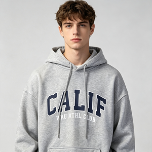<span class=keywords><strong>Sudadera</strong></span> Personalizada para Hombre, <span class=keywords><strong>Azul</strong></span> Otoñal, Talla Grande, Cómoda, Casual, Térmica, Deportiva, Estampada, 100% Algodón, Tejida, con Cierre y Bolsillos, Manga Larga - Product Image 3