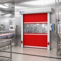 Porte de garage à grande vitesse, porte automatique électrique à enroulement rapide pour usine moderne, atelier, volet roulant industriel en PVC