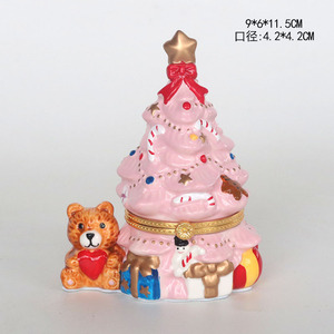 Velas Aromáticas de Cerámica <span class=keywords><strong>con</strong></span> Forma de Árbol de Navidad para Comercio Exterior al por Mayor - Adornos Decorativos de Escritorio <span class=keywords><strong>con</strong></span> un Lindo Osito y un Árbol de los Deseos - Product Image 2