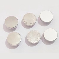 Kancing Logam Bulat Antik Matte 9MM 10MM 12MM 14MM Warna Perunggu Emas Polos Perak Satu Jarum untuk Jeans