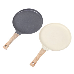 Non Stick Frying Pan Set With Wooden Handle For Pizza Pancake Cooking Kitchen Use - Product Image 3