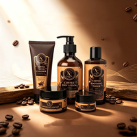 Ensemble de soins de la peau au café, marque privée OEM ODM, ingrédients naturels coréens, éclaircissant et hydratant