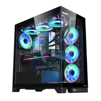MEIJI Boitier PC Gaming, PC para Juegos con Configuración Completa, Caja de PC Gamer de Torre Completa, Gabinete para PC Gamer, Caja de PC MATX, Caja de Ordenador de Escritorio