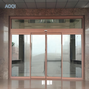 Puerta de Vidrio con Sensor Automático y Marco de Aleación de Aluminio, Puerta de Vidrio de <span class=keywords><strong>Doble</strong></span> Hoja con Sensor y Control Remoto para Locales de Entretenimiento - Product Image 2