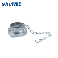 Capuchon de valve d'hydrant d'incendie Okefire Storz Sealing Silver avec chaîne