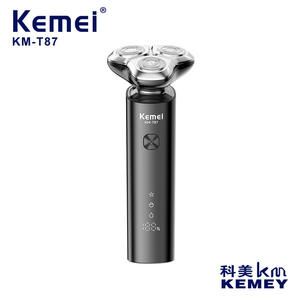 เครื่องโกนหนวดไฟฟ้า Kemei Km-T87 กันน้ำ ชาร์จไฟได้ ตัวเครื่องโลหะ สำหรับผู้ชาย พร้อมหน้าจอดิจิตอล - Product Image 1