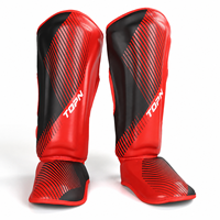 Protège-tibias et protège-pieds professionnels en PU personnalisés pour MMA, Kickboxing, Muay Thai – Protection des jambes avec panneau de cheville flexible et ajustement incurvé