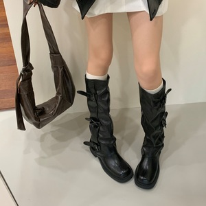 2025 Winter Outdoor Comfort Walking Knee High <b>Boots</b> Platform Chunky Heels Punk New Fashion Women's Casual Shoes Botas - Product Image 6