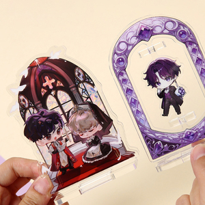 Adornos de Escritorio Personalizados con Personajes de Dibujos Animados Giratorios, Manualidades de Plástico, Tarjeta de Fotos Acrílica con Diseño Humanoide - Product Image 3