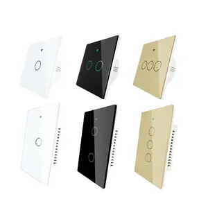 MOES-Temporizador Inteligente Wifi Zigbee RF, interruptores táctiles de pared sin Interruptor neutro, automatización de sistemas para el hogar, Tuya