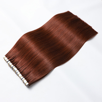 Extensions de cheveux à clipser en cheveux humains # Cheveux brésiliens vierges bruns cuivrés 33, qualité 12A, cuticules alignées, pointes épaisses, cheveux naturels authentiques