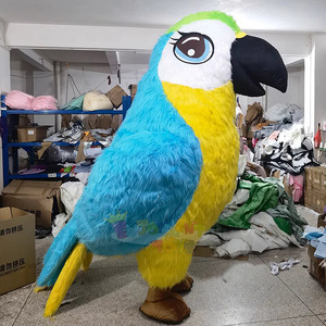 Costume de mascotte de perroquet gonflable <span class=keywords><strong>pas</strong></span> <span class=keywords><strong>cher</strong></span> pour adultes, cosplay de festival, <span class=keywords><strong>Halloween</strong></span>, Noël, vacances, personnage - Product Image 1