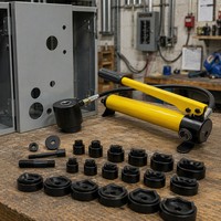 Poinçonneuse hydraulique manuelle pour tôles métalliques SKY avec pompe CP-180, outil de découpe en acier pour excavatrice