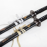 Réplique de l'épée de Kill Bill, modèle Black Scabbard, avec motif démoniaque gravé, pour exposition, vente en gros