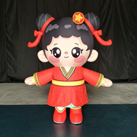 Costume gonflable Longgang 2,5 m pour fille Hanfu, certifié CE, en tissu Oxford durable et résistant à l'eau, pour publicité interactive