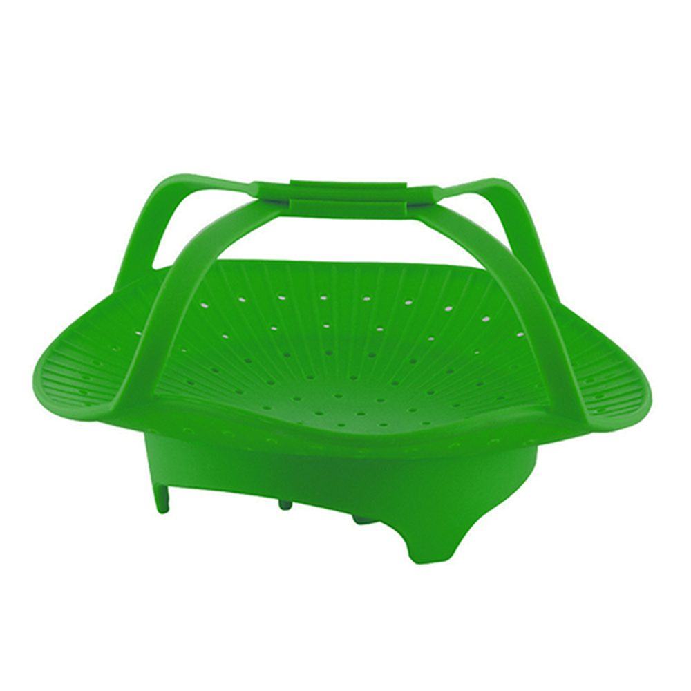 Пищевой силикон для овощей, корзина для приготовления пищи, микроволновая печь, хорошие захваты, силиконовый отпариватель для кастрюль