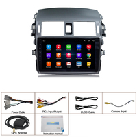 Écran tactile Android 10 pouces pour autoradio, système de navigation GPS, lecteur vidéo pour Toyota Corolla 2008-2013