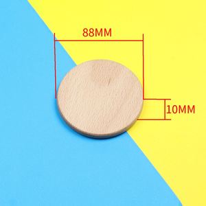 Ys87 Non-Slip Cup Mat Wooden With Engraving Drink Coasters Walnut Bamboo Custom Logo Round Blank Gift <b>Box</b> - Product Image 6