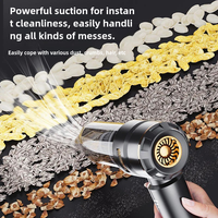Aspirateur à main sans fil 100W économique, moteur sans balais 19000Pa, 3 vitesses, charge rapide Type-C, filtre HEPA, capacité 0,7L