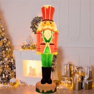 Blow Mold Christmas Decorations Plastic PP <b>Nutcracker</b> Soldier Ornaments Christmas Outdoor Interior Decoration with Lights - Product Image 4