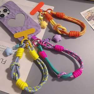 パーソナライズド卸売ナイロン製編み込みコイル型ユニバーサルリスト携帯電話ケース用ストラップキーホルダークロスボディカスタム - Product Image 3