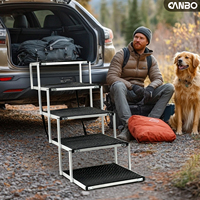 CanboPet Échelle d'Escalade Pliable pour Chien de Compagnie avec Tissu Oxford Portable Aluminium Large Escalier pour Chien de Voiture