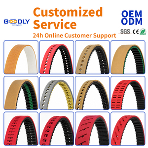 Correa Dentada de Goma Roja T10 610 Personalizable y Resistente al Desgaste para Imprentas - Product Image 3