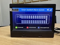 Dispositif d'alarme de rappel de sécurité pour siège de bus, bouton poussoir de verrouillage de ceinture de sécurité, loquet chromé, haut-parleur à commande vocale