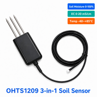 Capteur d'humidité du sol OHTS1209, capteur de conductivité électrique et de température, 3 en 1, surveillance du sol, RS485 Modbus RTU IP67