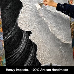 Décoration d'intérieur, toile 100% faite à la main, blanche, minimaliste, Wabi Sabi, abstraite, <span class=keywords><strong>peinture</strong></span> murale verticale en plâtre 3D, art moderne texturé - Product Image 3