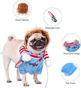 Costume <span class=keywords><strong>de</strong></span> <span class=keywords><strong>chien</strong></span> amusant pour Halloween, cosplay pour Shiba Inu, <span class=keywords><strong>Teckel</strong></span>, Bouledogue, petites et grandes races (Moyen), bleu, toutes saisons - Product Image 3