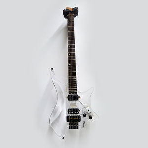 مصنع تصنيع المعدات الأصلية/ODM عالية الجودة الجسم الاكريليك 6 خيوط الغيتار الكهربائي بدون رأس-المحمولة ومريحة نموذج المبتدئين ودية - Product Image 4