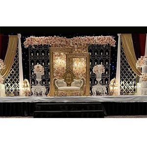 เวทีงานเลี้ยงฉลองงานแต่งงานอินเดียที่สวยงามทันสมัย ตกแต่งเวทีงานแต่งงานแบบเอเชียสุดอลังการ เวทีไฟเบอร์สำหรับงานแต่งงาน ลดราคาจากโรงงานในสหรัฐอเมริกา - Product Image 1