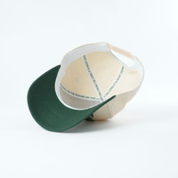 Casquettes de baseball structurées à 5 panneaux pour hommes, avec logo brodé 3D personnalisé en usine, design bicolore, profil haut