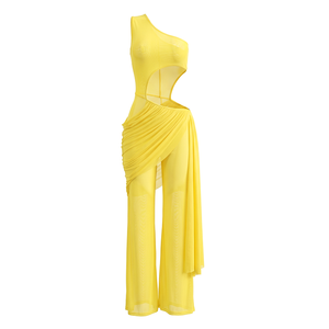 Combinaison Femme Viviblook D26JP196 – Décontractée, Sexy, Clubwear, en Maille, Épaule Unique, Ruban, Coupe Ajustée, Une Pièce - Product Image 6