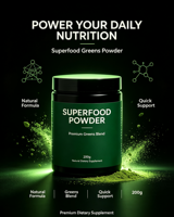 In Stock Organic Superfood Blend Wheatgrass Spirulina Chlorella Probiotics Veggie Green Drink Mix Powder Daily Immune Support