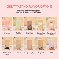 Bubuk Teh Susu Peach Oolong 1kg Grosir, Bubuk Teh Bubble Instan untuk Penggunaan Komersial di Kedai Teh, OEM ODM, Pasokan Massal