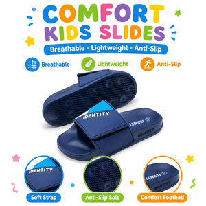 Sandales d'été pour enfants avec logo personnalisé, à lanières Velcro réglables, semelle épaisse antidérapante, pour garçons, vente en gros - Product Image 2