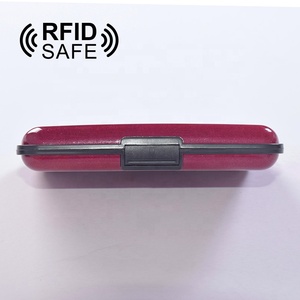 A030 billetera de aluminio RFID funda de bloqueo para Mujeres Hombres, Metal tarjeta de crédito billetera titular Estuche Duro - Product Image 5