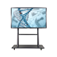 Tableau blanc interactif intelligent 86 pouces 4k Moniteur LED Tout-en-un Écran tactile pour l'enseignement scolaire