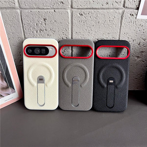 เคสโทรศัพท์มือถือหนัง PU แม่เหล็กขั้นสูงสำหรับ Google Pixel 11 Pro XL 10 9 Pro พร้อม 360 องศา °   ฝาครอบป้องกันแบบแถบ - Product Image 2