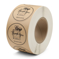 XJY Logo personnalisé impression rouleau autocollant auto-adhésif étiquettes en papier Kraft expédition parfum emballage merci autocollants