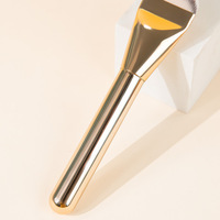 Pinceau de maquillage ultra-fin à tête plate avec manche en plastique, pour fond de teint, masque sans traces, version améliorée, pour le mélange de liquides et crèmes