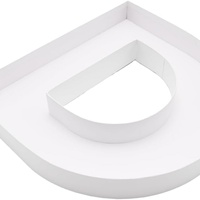 Boîte décorative Wenpack de 12 pouces en carton en forme de D, de qualité alimentaire, remplissable, avec lamination mate, poignée, pour aliments pour bébés
