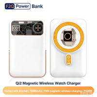 Batterie externe 10000mAh 3.85V/38.5Wh Chargeur sans fil magnétique Qi2 avec support de charge pour montre